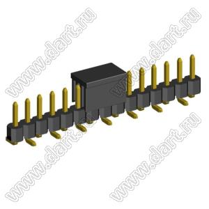 2210SM-15G-B2-CP вилка открытая прямая однорядная на плату для поверхностного (SMD) монтажа с захватом; шаг 2,00 x 2,00 мм; (1x15) конт.