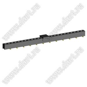 2209SM-24G-B1-PCP розетка прямая однорядная на плату для поверхностного (SMD) монтажа с захватом; шаг 2,00 x 2,00 мм; (1x24) конт.