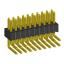 2199R15-20G-301523 (PLLD1.27-20R) вилка штыревая открытая угловая двухрядная на плату для монтажа в отверстия, шаг 1,27 x 1,27 мм, 2x10конт.