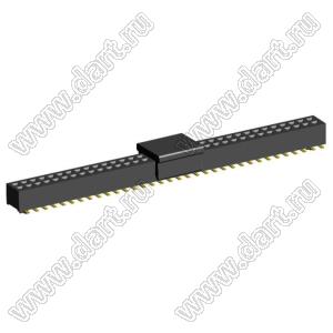 2192SM3-068G-CP розетка двухрядная на плату для поверхностного (SMD) монтажа с захватом; шаг 1,00 x 1,00 мм; (2x34) конт.