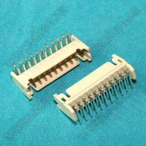 A2002-11AWX2 (PHD-2*11AW, S22B-PHDSS, W2103-22PDRTBWR) вилка двухрядная угловая на плату; шаг 2,00мм; 2x11-конт.