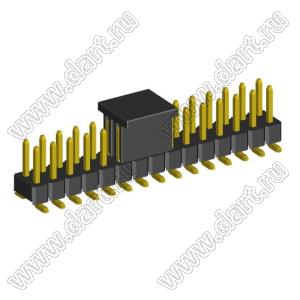 2208SM-30G-4027-CP (PLD2-2x15SMD, Molex 87759-3064) вилка открытая прямая двухрядная на плату для поверхностного (SMD) монтажа с захватом; P=2.00x2.00; 30-конт.