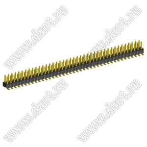 2208SM-80G (PLD2-2x40SMD) вилка SMD прямая двухрядная, шаг 2,0 мм, 2х40конт.; P=2.00x2.00; 80-конт.