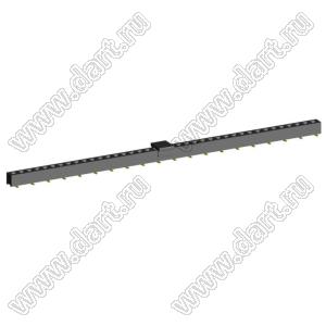 2209SM-39G-B2-PCP розетка прямая однорядная на плату для поверхностного (SMD) монтажа с захватом; шаг 2,00 x 2,00 мм; (1x39) конт.