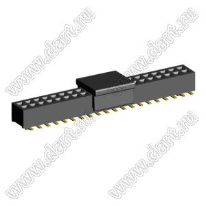 2192SM4-040G-CP розетка двухрядная на плату для поверхностного (SMD) монтажа с захватом; шаг 1,00 x 1,00 мм; (2x20) конт.