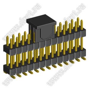 2208SMDI-26G-3090-CP вилка открытая прямая двухрядная приподнятая на плату для поверхностного (SMD) монтажа с захватом; шаг 2,00 x 2,00 мм; (2x13) конт.