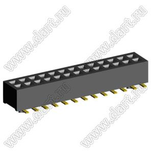 2192SM4-026G розетка двухрядная на плату для поверхностного (SMD) монтажа; шаг 1,00 x 1,00 мм; (2x13) конт.