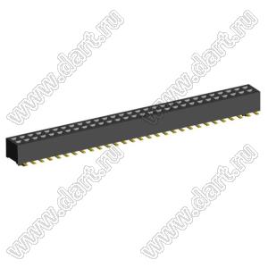 2192SM3-058G розетка двухрядная на плату для поверхностного (SMD) монтажа с направляющими; P=1,00 x 1,00мм; 58-конт.