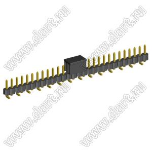 2210SM-28G-B1-CP вилка открытая прямая однорядная на плату для поверхностного (SMD) монтажа с захватом; шаг 2,00 x 2,00 мм; (1x28) конт.