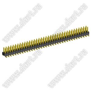 2208SM-72G (PLD2-2x36SMD) вилка SMD прямая двухрядная, шаг 2,0 мм, 2х36конт.; P=2.00x2.00; 72-конт.