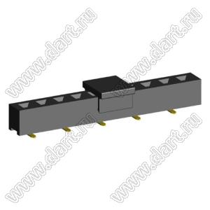 2209SM-10G-B2-PCP розетка прямая однорядная на плату для поверхностного (SMD) монтажа с захватом; шаг 2,00 x 2,00 мм; (1x10) конт.