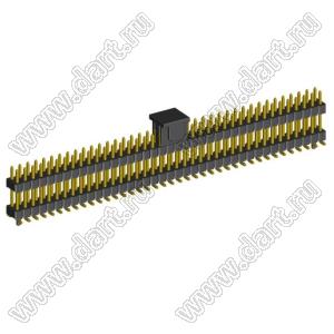 2208SMDI-78G-3090-CG вилка открытая прямая двухрядная приподнятая с направляющими на плату для поверхностного (SMD) монтажа с захватом; шаг 2,00 x 2,00 мм; (2x39) конт.