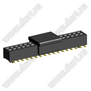 2192SM3-034G-CP розетка двухрядная на плату для поверхностного (SMD) монтажа с захватом; шаг 1,00 x 1,00 мм; (2x17) конт.