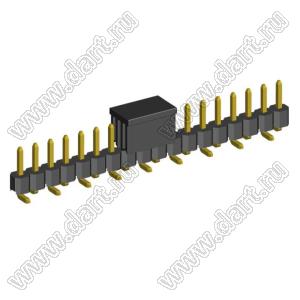 2210SM-18G-B1-CP вилка открытая прямая однорядная на плату для поверхностного (SMD) монтажа с захватом; шаг 2,00 x 2,00 мм; (1x18) конт.