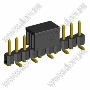 2210SM-10G-B2-CP вилка открытая прямая однорядная на плату для поверхностного (SMD) монтажа с захватом; шаг 2,00 x 2,00 мм; (1x10) конт.