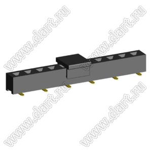 2209SM-11G-B2-PCP розетка прямая однорядная на плату для поверхностного (SMD) монтажа с захватом; шаг 2,00 x 2,00 мм; (1x11) конт.