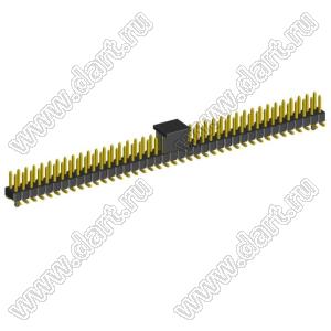 2208SM-80G-4027-CG вилка открытая прямая двухрядная с направляющими на плату для поверхностного (SMD) монтажа с захватом; шаг 2,00 x 2,00 мм; (2x40) конт.