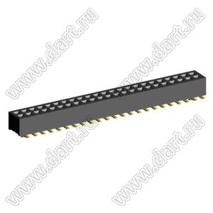 2192SM4-046G розетка двухрядная на плату для поверхностного (SMD) монтажа; шаг 1,00 x 1,00 мм; (2x23) конт.