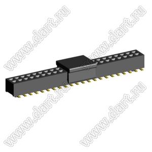 2192SM4-044G-CP розетка двухрядная на плату для поверхностного (SMD) монтажа с захватом; шаг 1,00 x 1,00 мм; (2x22) конт.