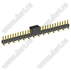 2210SM-27G-B1-CP вилка открытая прямая однорядная на плату для поверхностного (SMD) монтажа с захватом; шаг 2,00 x 2,00 мм; (1x27) конт.