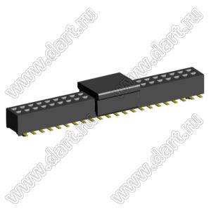 2192SM3-044G-CP розетка двухрядная на плату для поверхностного (SMD) монтажа с захватом; шаг 1,00 x 1,00 мм; (2x22) конт.