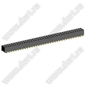 2192SM4-068G розетка двухрядная на плату для поверхностного (SMD) монтажа; шаг 1,00 x 1,00 мм; (2x34) конт.