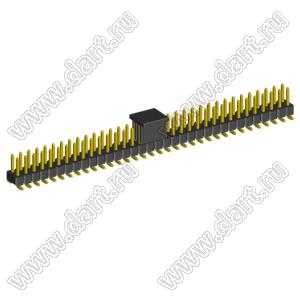 2208SM-68G-4027-CP вилка открытая прямая двухрядная на плату для поверхностного (SMD) монтажа с захватом; P=2.00x2.00; 68-конт.
