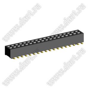 2192SM4-036G розетка двухрядная на плату для поверхностного (SMD) монтажа; шаг 1,00 x 1,00 мм; (2x18) конт.