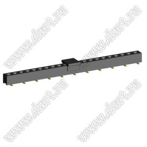 2209SM-21G-B2-PCP розетка прямая однорядная на плату для поверхностного (SMD) монтажа с захватом; шаг 2,00 x 2,00 мм; (1x21) конт.