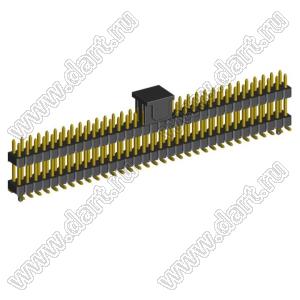 2208SMDI-66G-3090-CG вилка открытая прямая двухрядная приподнятая с направляющими на плату для поверхностного (SMD) монтажа с захватом; шаг 2,00 x 2,00 мм; (2x33) конт.