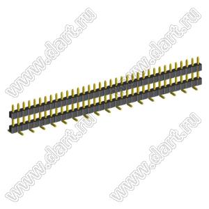 2210SMDI-35G-B2-2575 вилка открытая прямая однорядная приподнятая на плату для поверхностного (SMD) монтажа; шаг 2,00 x 2,00 мм; (1x35) конт.