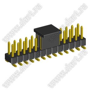 2208SM-26G-4027-CP (PLD2-2x13SMD, Molex 87759-2664) вилка открытая прямая двухрядная на плату для поверхностного (SMD) монтажа с захватом; P=2.00x2.00; 26-конт.