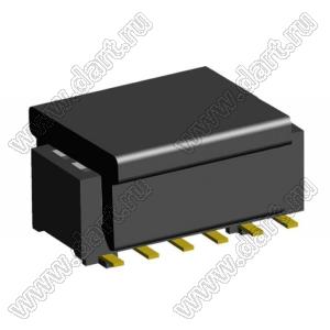 2192SM3-012G-CP розетка двухрядная на плату для поверхностного (SMD) монтажа с захватом; шаг 1,00 x 1,00 мм; (2x6) конт.