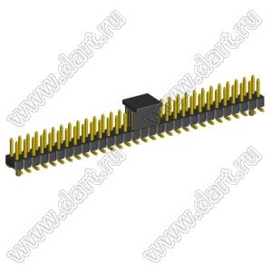 2208SM-60G-4027-CG вилка открытая прямая двухрядная с направляющими на плату для поверхностного (SMD) монтажа с захватом; шаг 2,00 x 2,00 мм; (2x30) конт.