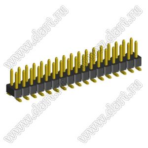 2208SM-34G (PLD2-2x17SMD, Molex 87759-3614) вилка SMD прямая двухрядная, шаг 2,0 мм, 2х17конт.; P=2.00x2.00; 34-конт.