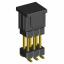 2208SMDI-06G-3090-CP вилка открытая прямая двухрядная приподнятая на плату для поверхностного (SMD) монтажа с захватом; шаг 2,00 x 2,00 мм; (2x3) конт.