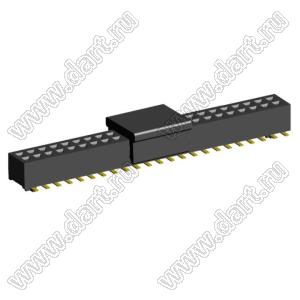 2192SM3-046G-CP розетка двухрядная на плату для поверхностного (SMD) монтажа с захватом; шаг 1,00 x 1,00 мм; (2x23) конт.