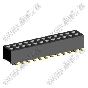 2192SM4-024G розетка двухрядная на плату для поверхностного (SMD) монтажа; шаг 1,00 x 1,00 мм; (2x12) конт.