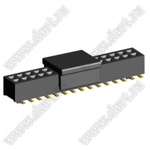 2192SM4-030G-CP розетка двухрядная на плату для поверхностного (SMD) монтажа с захватом; шаг 1,00 x 1,00 мм; (2x15) конт.