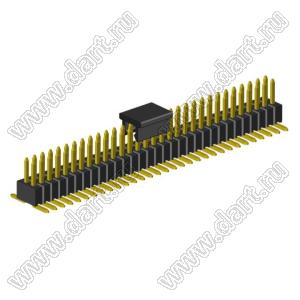 2199SB-062G-SM-3025-CP вилка штыревая открытая прямая двухрядная на плату для поверхностного (SMD) монтажа с захватом; шаг 1,27 x 1,27 мм; (2x31) конт.
