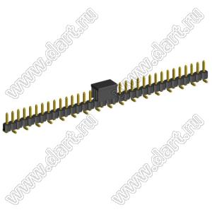 2210SM-34G-B2-CP вилка открытая прямая однорядная на плату для поверхностного (SMD) монтажа с захватом; шаг 2,00 x 2,00 мм; (1x34) конт.