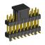 2208SMDI-18G-3090-CG вилка открытая прямая двухрядная приподнятая с направляющими на плату для поверхностного (SMD) монтажа с захватом; шаг 2,00 x 2,00 мм; (2x9) конт.