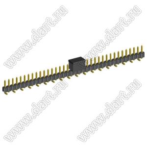 2210SM-36G-B1-CP вилка открытая прямая однорядная на плату для поверхностного (SMD) монтажа с захватом; шаг 2,00 x 2,00 мм; (1x36) конт.