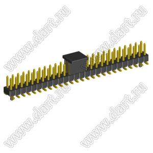 2208SM-52G-4027-CG вилка открытая прямая двухрядная с направляющими на плату для поверхностного (SMD) монтажа с захватом; шаг 2,00 x 2,00 мм; (2x26) конт.