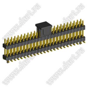 2208SMDI-48G-3090-CG вилка открытая прямая двухрядная приподнятая с направляющими на плату для поверхностного (SMD) монтажа с захватом; шаг 2,00 x 2,00 мм; (2x24) конт.