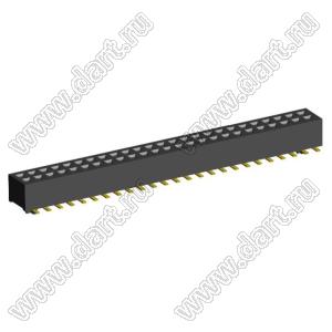 2192SM3-050G розетка двухрядная на плату для поверхностного (SMD) монтажа с направляющими; P=1,00 x 1,00мм; 50-конт.