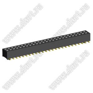 2192SM3-050G розетка двухрядная на плату для поверхностного (SMD) монтажа с направляющими; P=1,00 x 1,00мм; 50-конт.