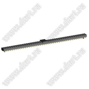 2200SB-088G-SM-23-PCG розетка прямая двухрядная (гнездо) на плату для поверхностного (SMD) монтажа с направляющими и захватом; шаг 1,27 x 1,27 мм; (2x44) конт.