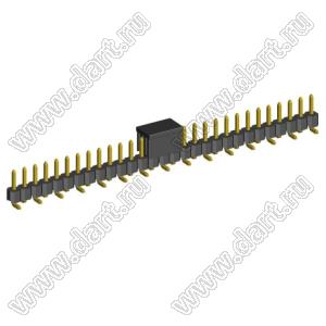 2210SM-29G-B1-CP вилка открытая прямая однорядная на плату для поверхностного (SMD) монтажа с захватом; шаг 2,00 x 2,00 мм; (1x29) конт.