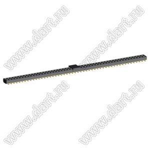 2200SB-100G-SM-23-PCP розетка прямая двухрядная (гнездо) на плату для поверхностного (SMD) монтажа с захватом; шаг 1,27 x 1,27 мм; (2x50) конт.